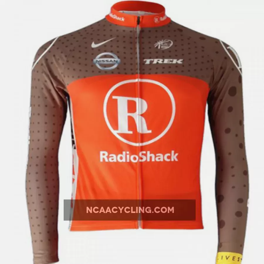 2010 RadioShack Red Cycling Long Sleeve Jersey For Sale