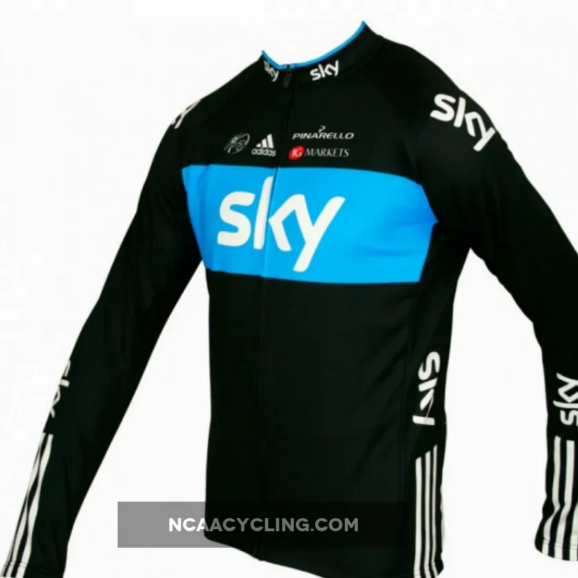 SKY 2012 PRO CYCLING Radsport-Profi-Team -Winter Fleece Long Sleeve Jersey
