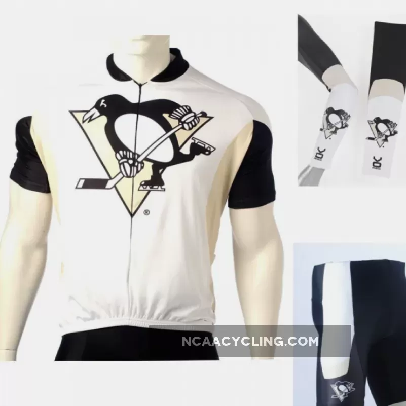 NHL Pittsburgh Penguins Cycling Jerseys Bib Shorts Arm Warmers