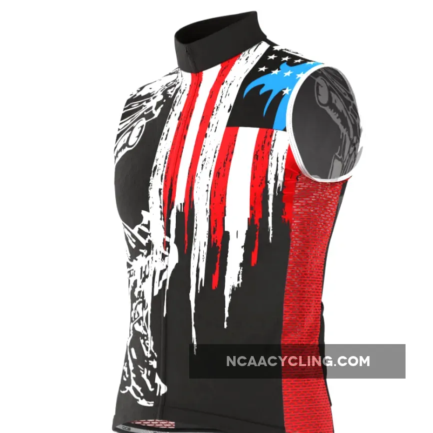 Men's Honor the Fallen Sleeveless Cycling Jersey, Sleeveless Mtb Jersey