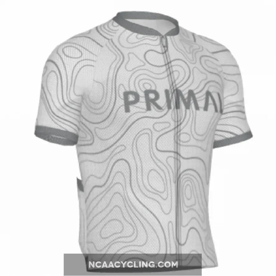 Primal Wear Topo Men's Full Zip Cycling Jersey Topography Map #Primal Cycling Wear