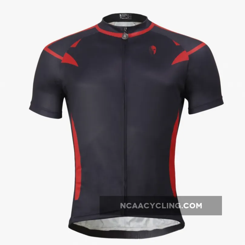 Men's Cycling Biking Jersey Summer Crazy Black Short Sleeve Bike Shirt Black/White NO.767