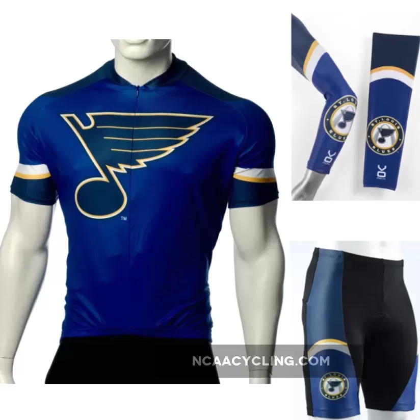 NHL St. Louis Blues Cycling Jerseys Bib Shorts Arm Warmers