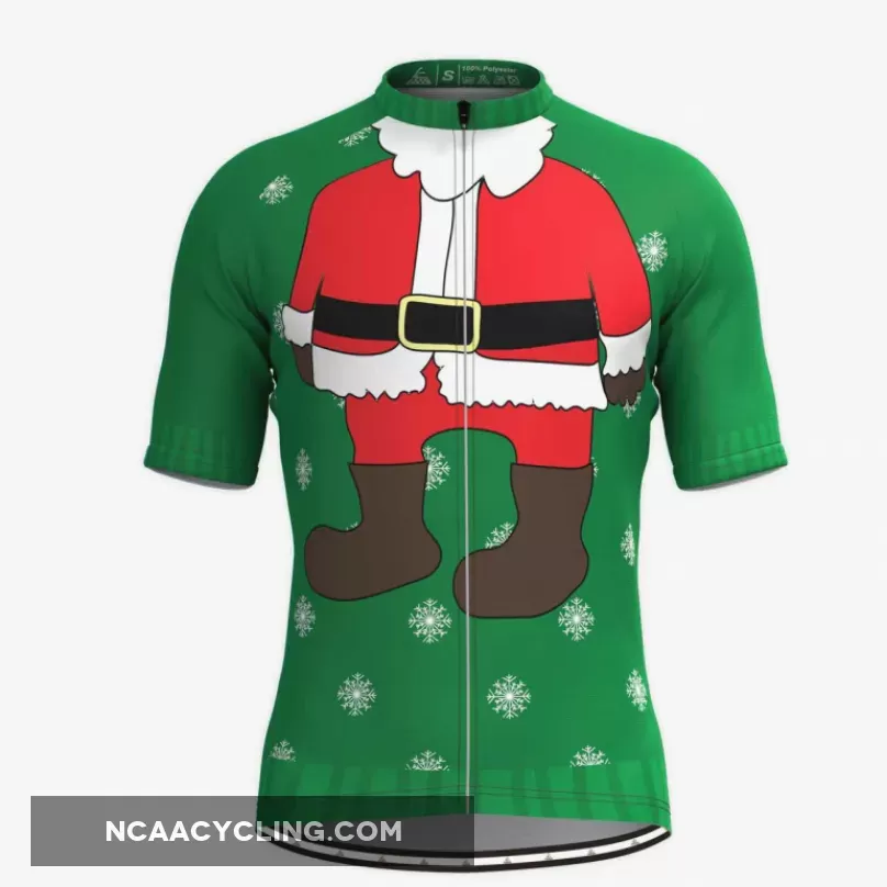 Santa Ugly Christmas Sweater Cycling Jersey Green Online