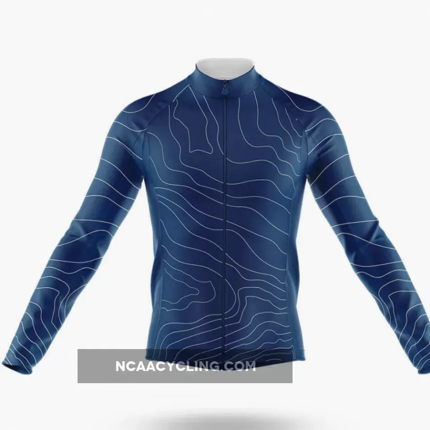 Navy - Men's Cycling Kit / Long Sleeve Jersey For Sale