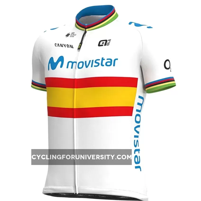 2020 Movistar Spanish Champion Full Zipper Jersey, MOV20J2