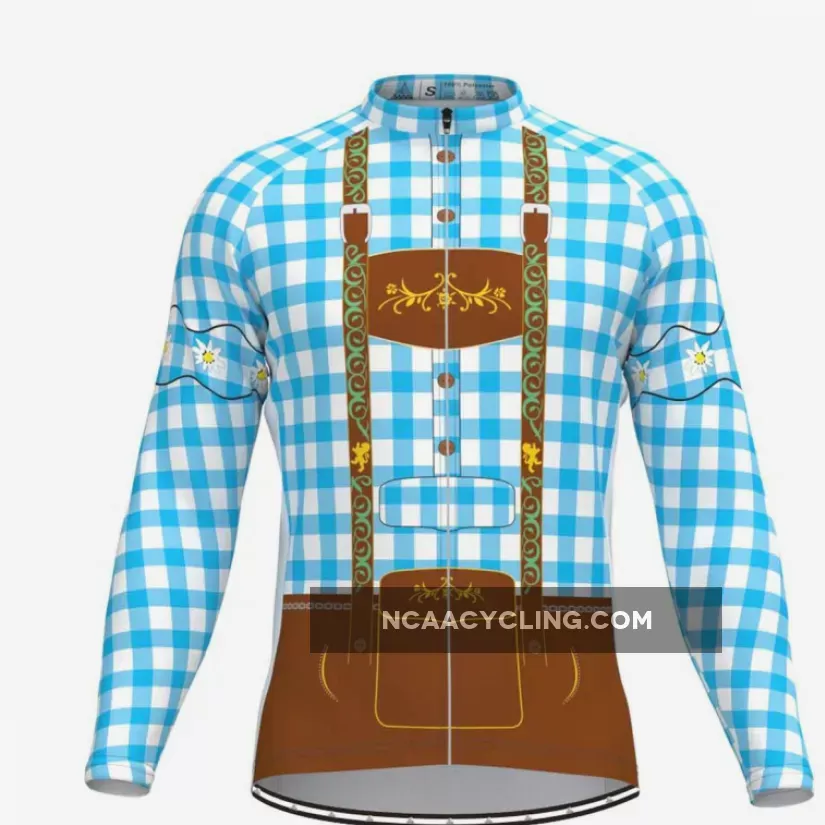Tirolese Men's Long Sleeve Cycling Jersey Blue Outlet