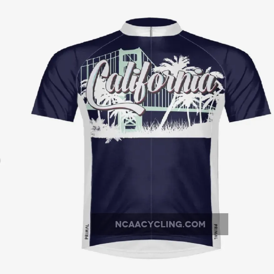 Primal Wear California Dreamin Men's Sport Cut Full Zip Short Sleeve Cycling Jersey, Primalwear CALDJ20M-M