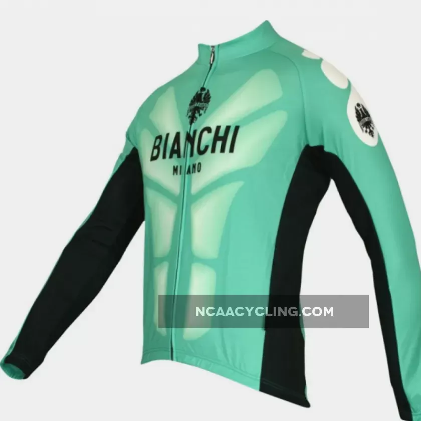 Bianchi Milano Winter Fleece long sleeves jersey MALTA celeste
