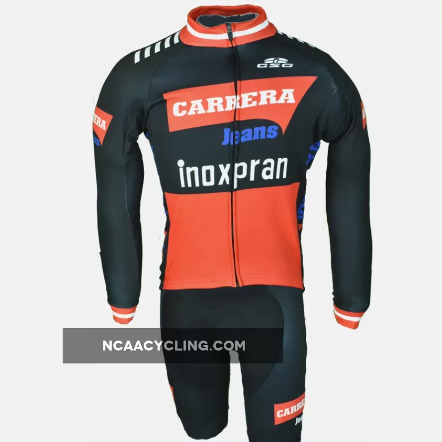 Carrera Retro Inoxpran Black Long Sleeve Jersey, CAR20L2
