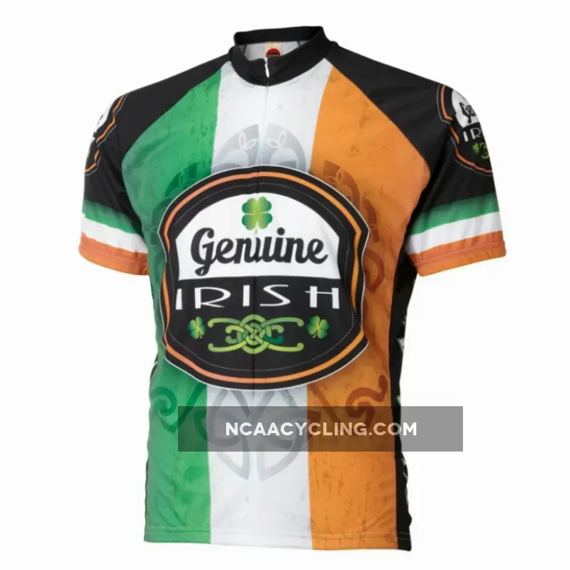 Ireland Genuine Irish Flag Short sleeve 19" zip men's cycling jersey