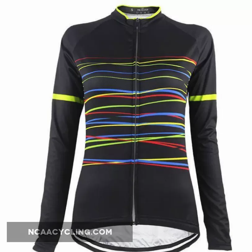 Women's Color Line Black Long Sleeve Cycling Jersey Online