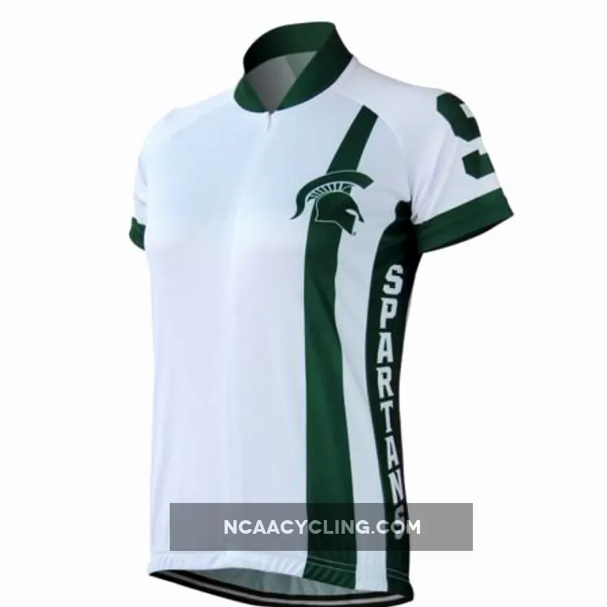 NCAA MSU Michigan State Spartans White Cycling Jerseys | MSU CYCLING Z-1905390