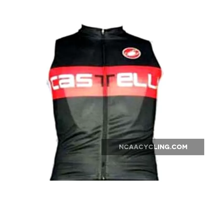 CASTELLI BLACK/RED Sleeveless Jersey Vest Restock