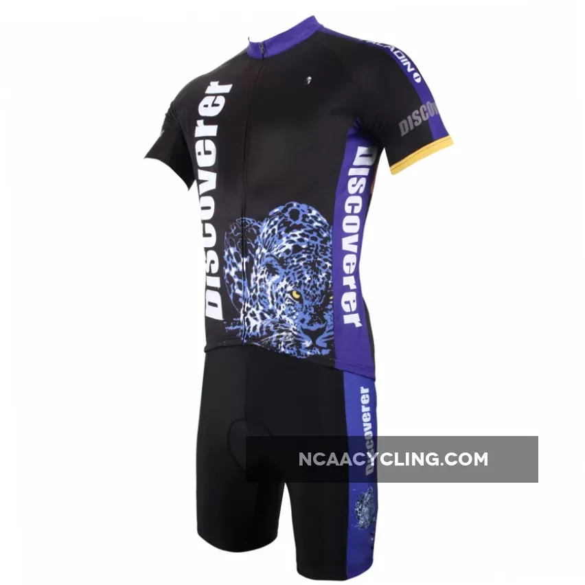 [Discoverer series ] Leopard Panther Skulking Deer Nature Prey Hunter Short-sleeve Cycling Suit/Jersey T-shirt NO.306