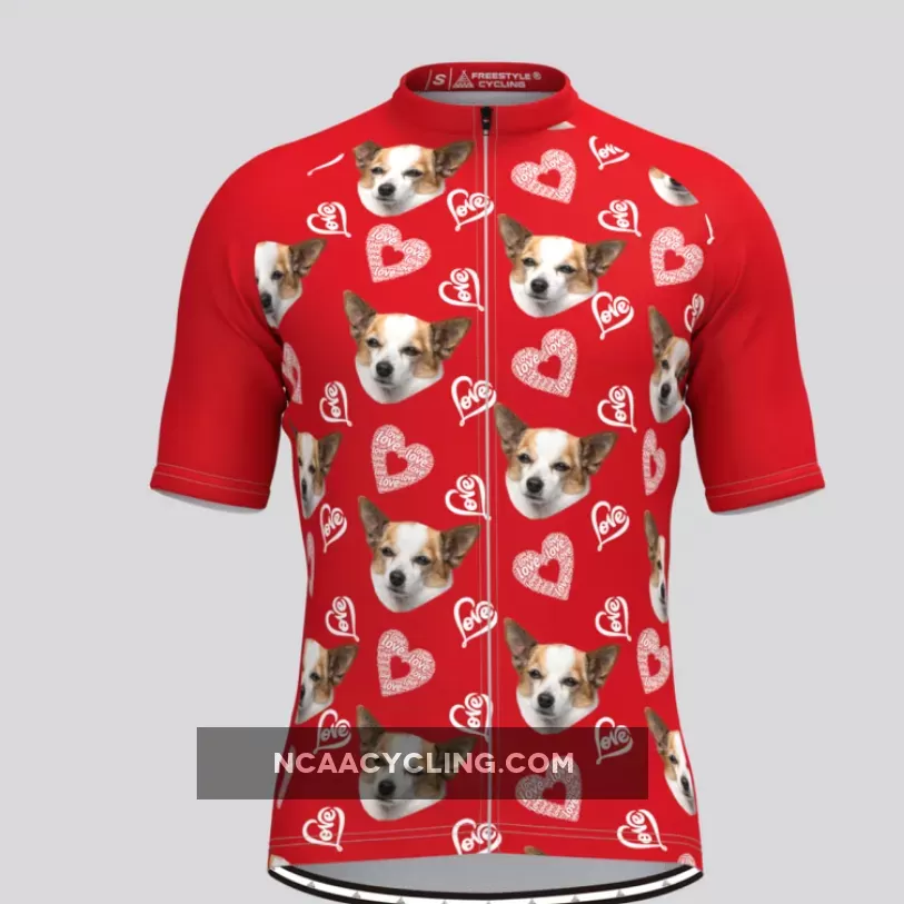 Custom Pup Face V4 Men's Jersey-Red Online