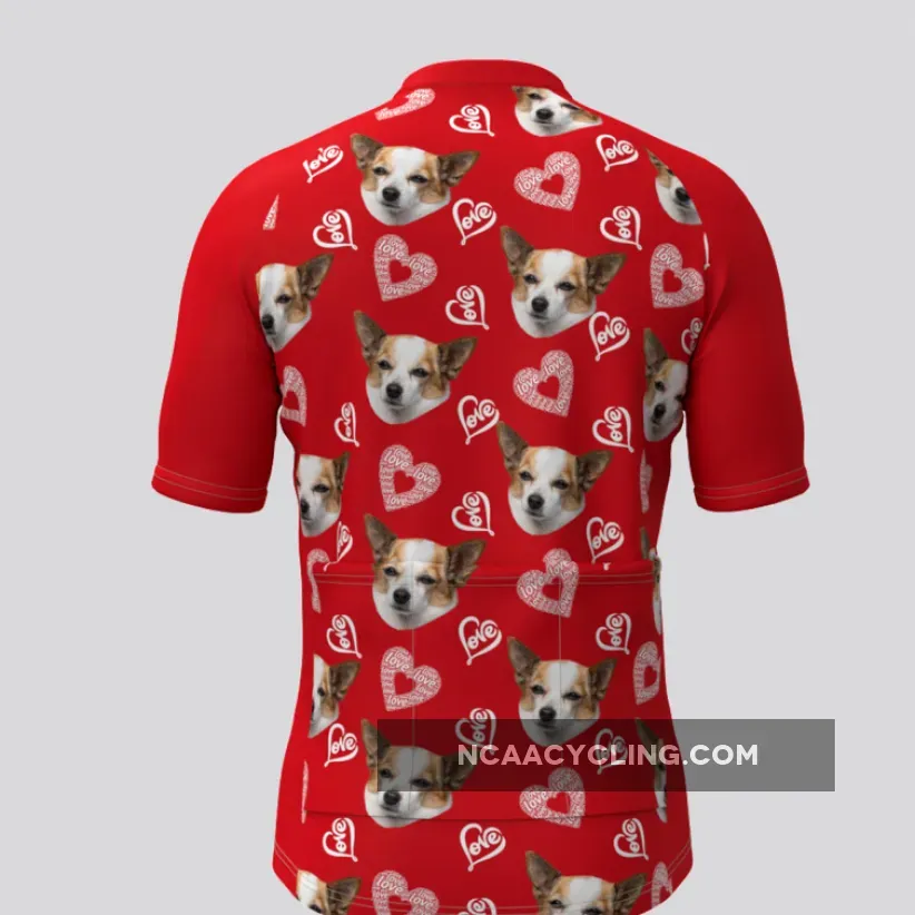 Custom Pup Face V4 Men's Jersey-Red Online