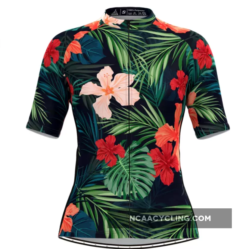 Women's Hawaiian Tropical & Floral Cycling Jersey For Sale