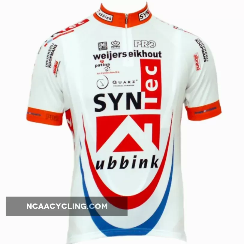 Syntec Ubbink Cycling Jersey Short Sleeve-White For Sale