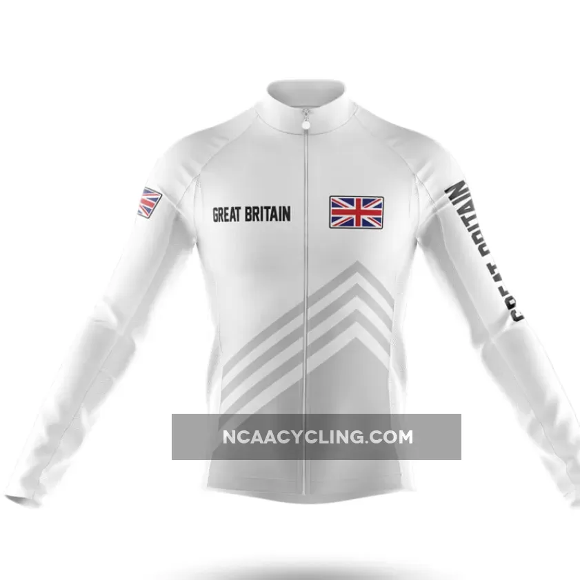 Great Britain S5 White - Men's Cycling Kit / Long Sleeve Jersey