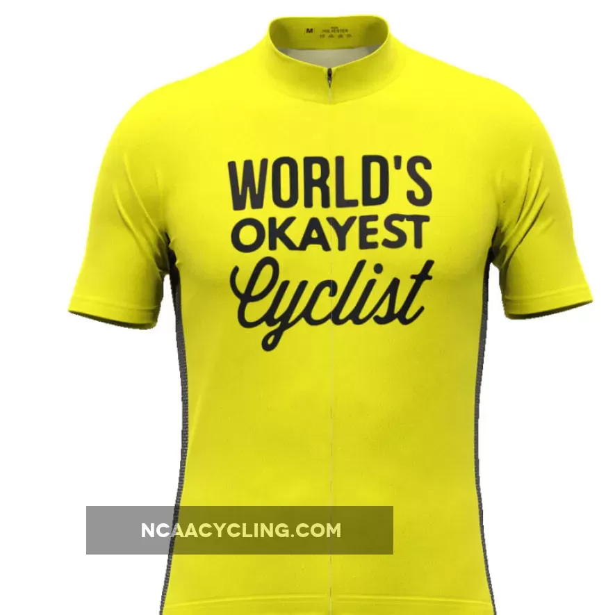 Men's World's Okayest Cyclist High Viz Cycling Jersey