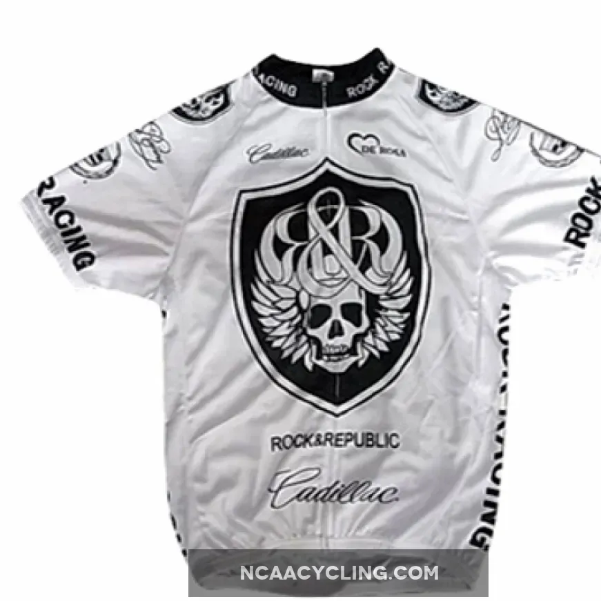 ROCK RACING CYCLING Short Sleeve Jersey WHITE New Releases