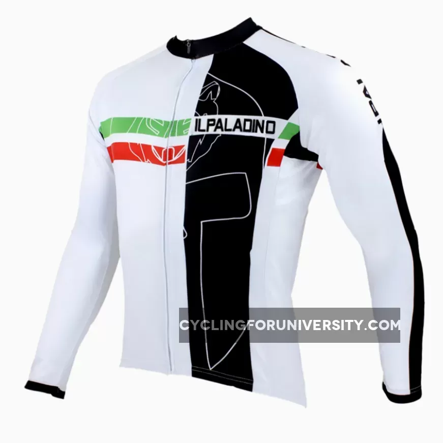 Men's Sportwear Quick-dry Stylish Long-sleeve Cycling Jersey Breathable Outdoor Sport Bike White Shirt with Black Patchwork Fall Autumn Shirt 011(velvet)