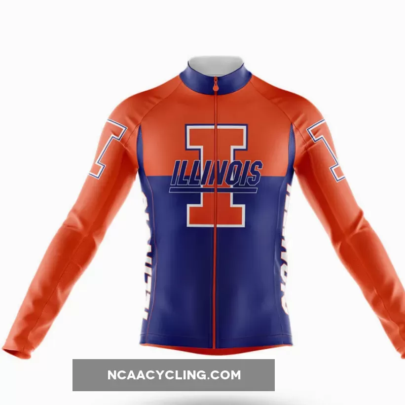 University of Illinois Urbana-Champaign V2 Long Sleeve Cycling Jersey Only