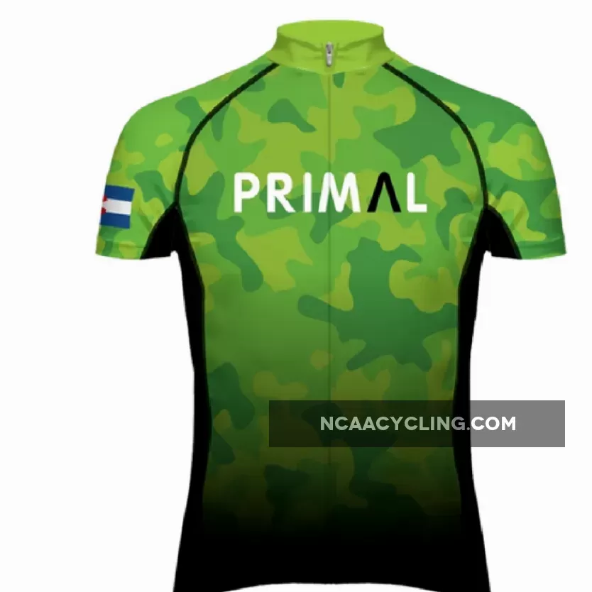 Primal Wear Neon Camo Women's Evo full zip Slim Fit short sleeve Cycling Jersey #Camouflage Cycling Jersey Womens