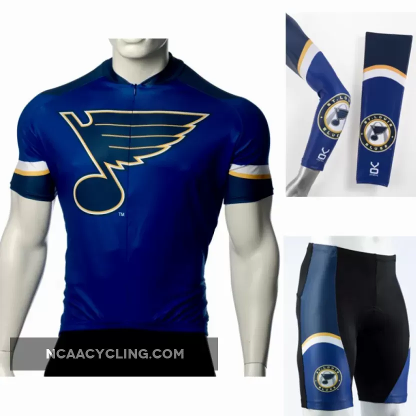 NHL St. Louis Blues Cycling Jerseys Bib Shorts Arm Warmers