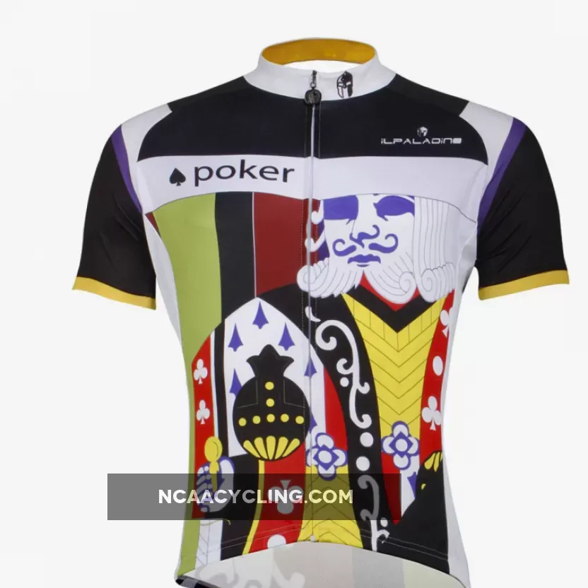 Ilpaladino Poker King Playing Card Fashion Men's Long-sleeve Cycling Top Jersey Summer Spring Autumn Pro Cycle Clothing Racing Apparel Outdoor Sports Leisure Biking shirt NO. 759