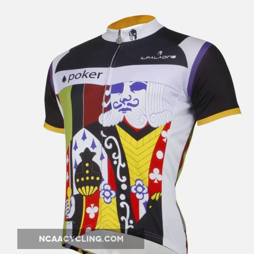 Ilpaladino Poker King Playing Card Fashion Men's Long-sleeve Cycling Top Jersey Summer Spring Autumn Pro Cycle Clothing Racing Apparel Outdoor Sports Leisure Biking shirt NO. 759