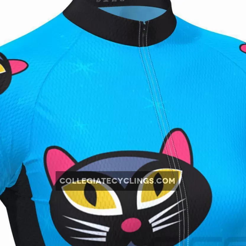 Women's Starry Night Cat Long Sleeve Cycling Jersey
