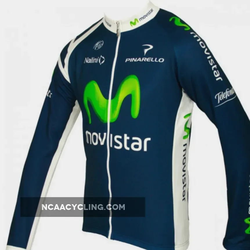 MOVISTAR 2012 Radsport-Profi-Team Winter Fleece Long Sleeve Jersey Jacket