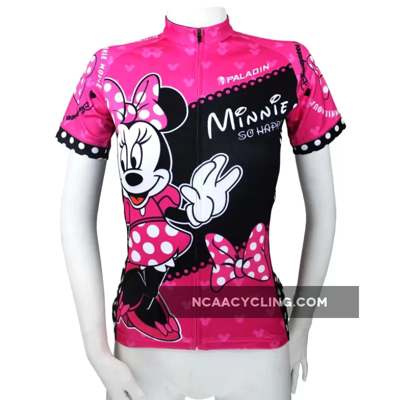 Ilpaladino Mickey Mouse's Girlfriend Minnie Woman's Short/Long-sleeve Cycling Jersey/Suit Sportswear Leisure Biking Shirt Cartoon World NO.096