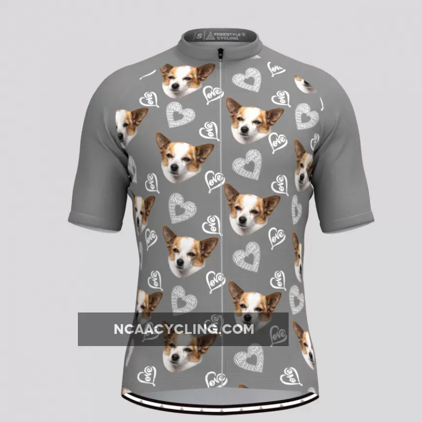 Custom Pup Face V4 Men's Jersey-Gray To Buy
