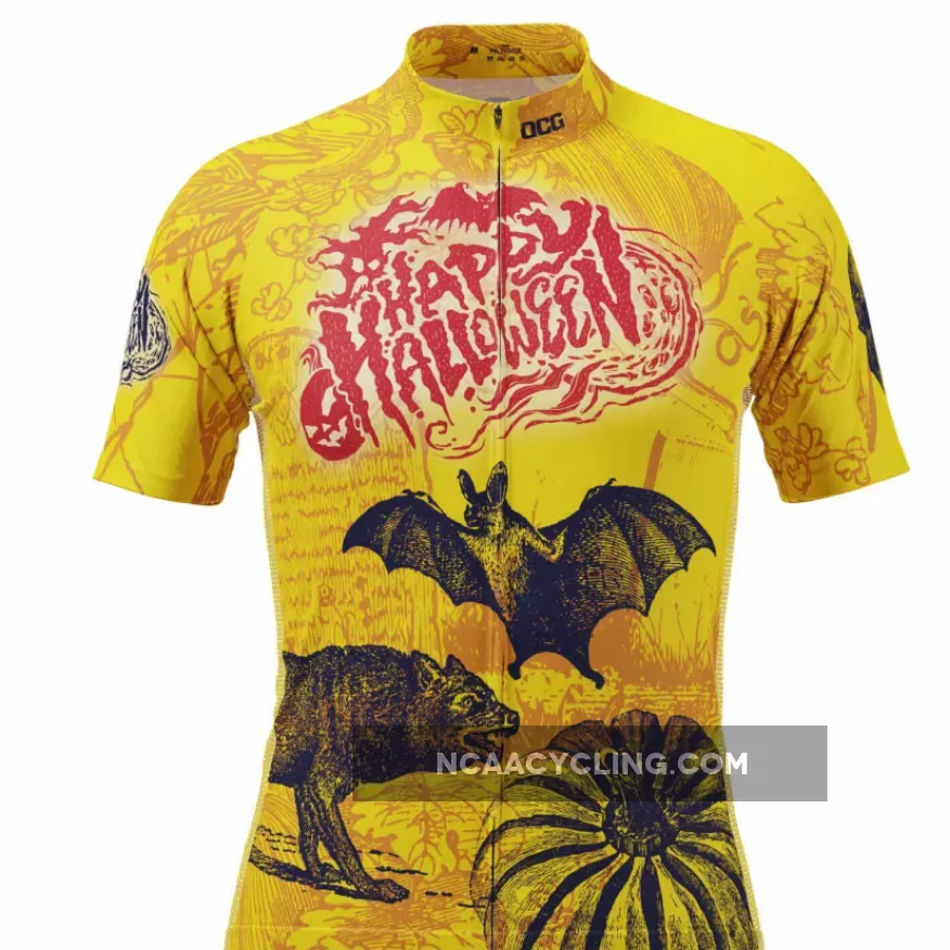 Men's Happy Halloween Short Sleeve Cycling Jersey Brand New