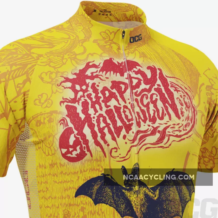 Men's Happy Halloween Short Sleeve Cycling Jersey Brand New