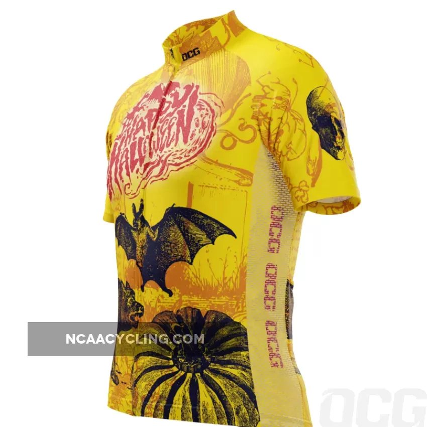 Men's Happy Halloween Short Sleeve Cycling Jersey Brand New