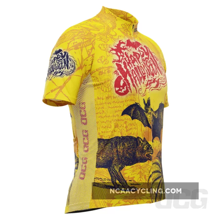Men's Happy Halloween Short Sleeve Cycling Jersey Brand New