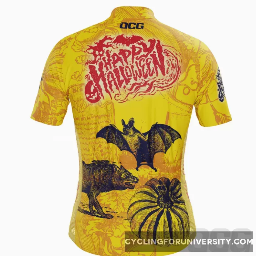 Men's Happy Halloween Short Sleeve Cycling Jersey Brand New