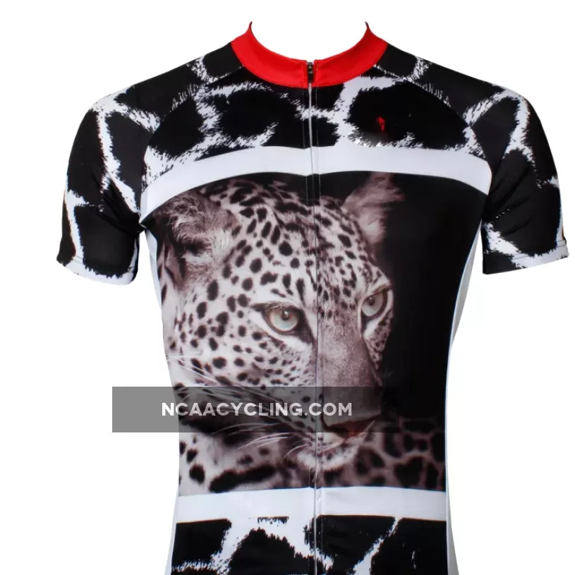 ILPALADINO Snow Leopard Nature Men's Professional MTB Cycling Jersey Breathable and Quick Dry Comfortable Bike Shirt for Summer NO.553