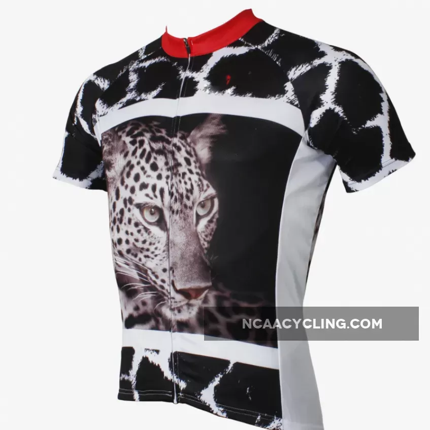 ILPALADINO Snow Leopard Nature Men's Professional MTB Cycling Jersey Breathable and Quick Dry Comfortable Bike Shirt for Summer NO.553