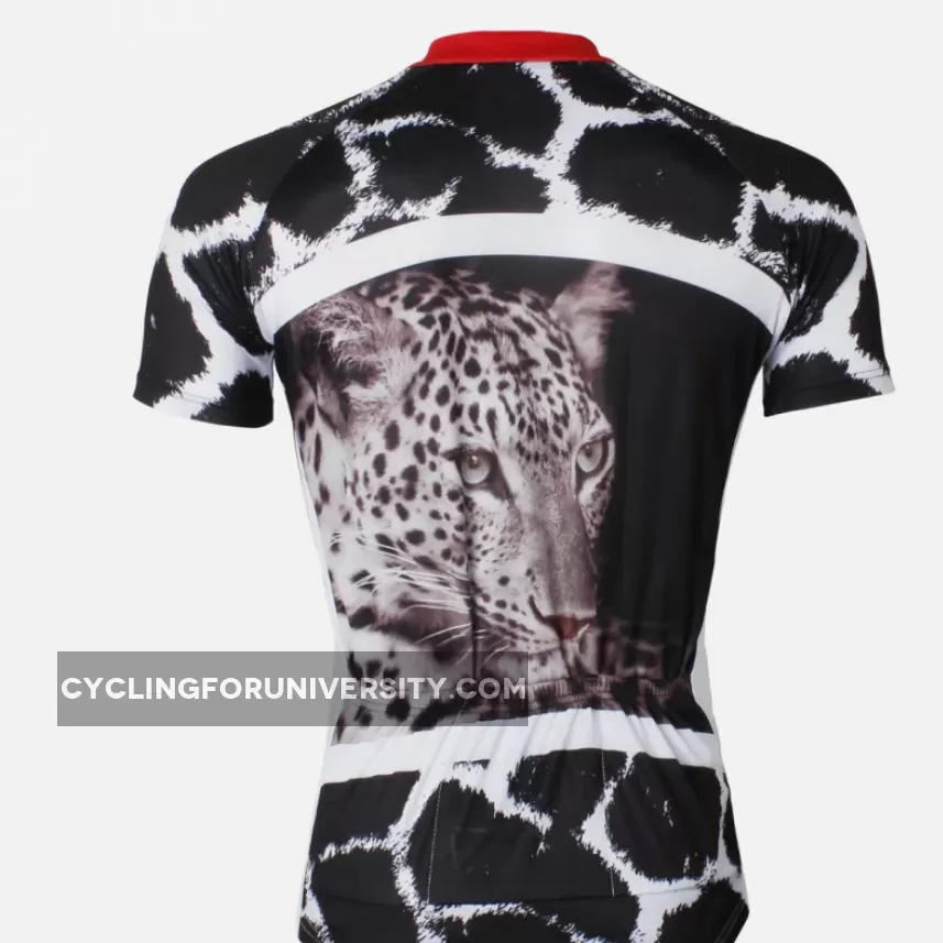 ILPALADINO Snow Leopard Nature Men's Professional MTB Cycling Jersey Breathable and Quick Dry Comfortable Bike Shirt for Summer NO.553