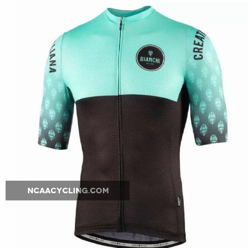 Nalini 2021 Bianchi Milano Tirano Short Sleeve Cycling Jersey Black/Celeste Bianchi Jersey