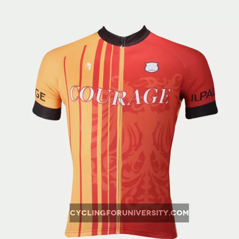 ILPALADINO Courage Orange Men's Professional MTB Cycling Jersey Breathable and Quick Dry Comfortable Bike Shirt for Summer NO.171