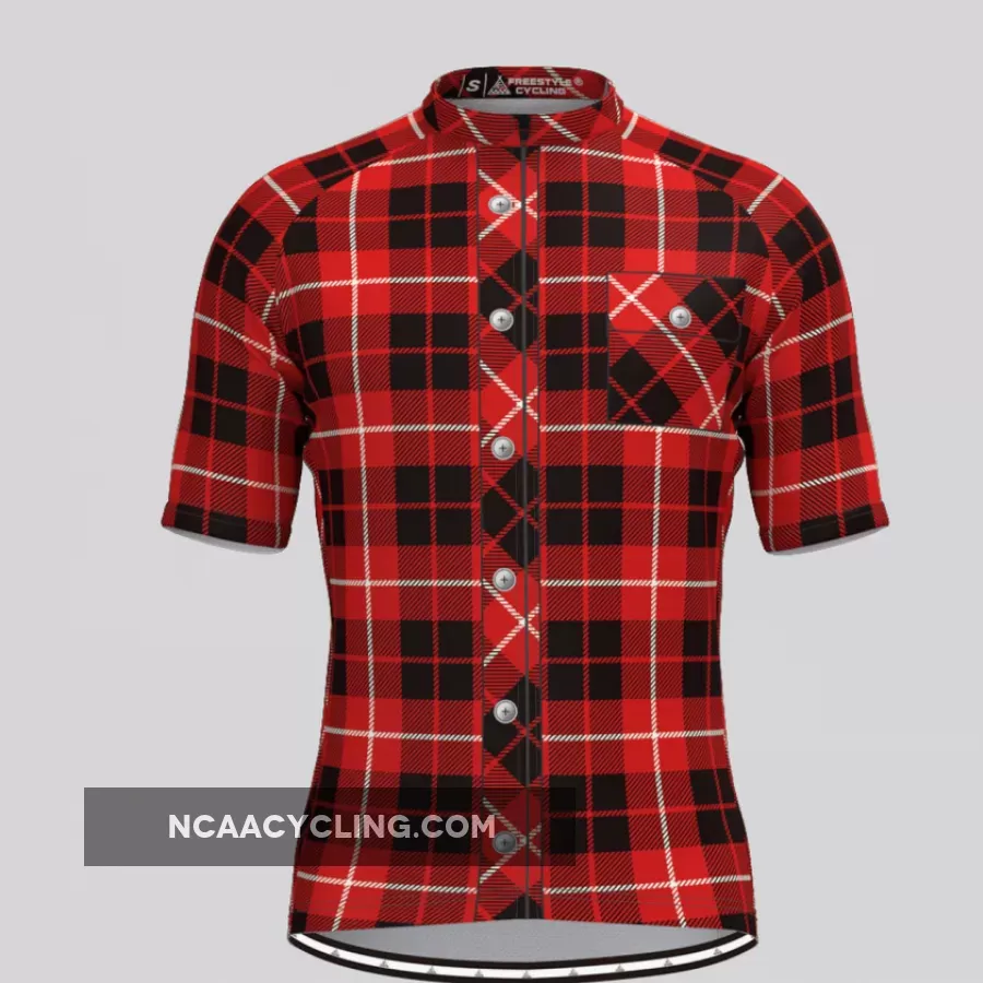 Plaid Checkered Shirt V5 Men's Cycling Jersey Online