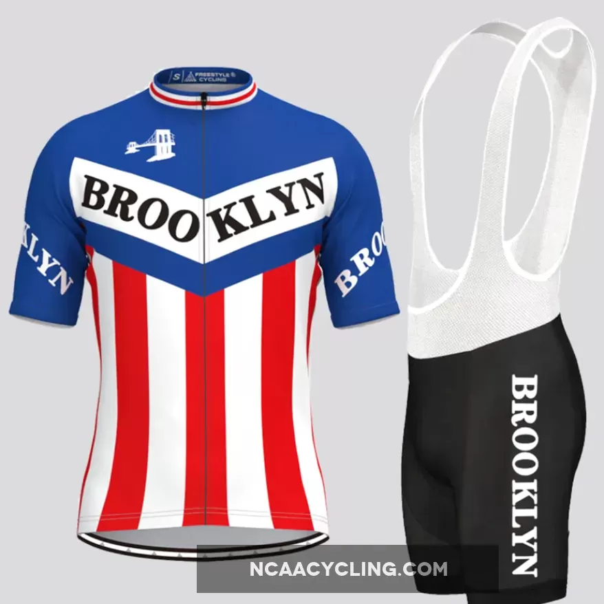 Retro Brooklyn Team Men's Cycling Kit Blue Red Brand New