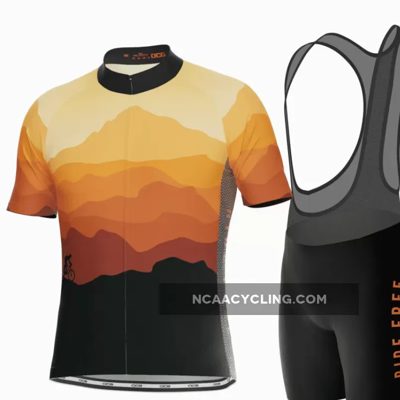 Men's Ride Free Sunset Short Sleeve Cycling Kit To Buy