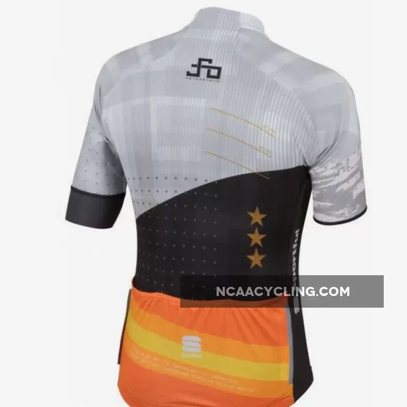 Sagan Stars Bodyfit Team Jersey Light Gray Orange 097, SAG19J88